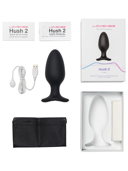 Hush 2 By Lovense Vibrating Butt Plug - 2.25 - Club X